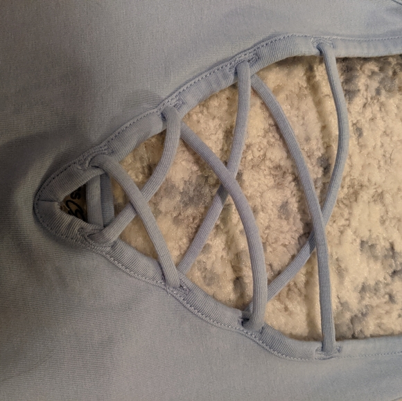 Blue halter crop top from Express - Picture 3 of 4